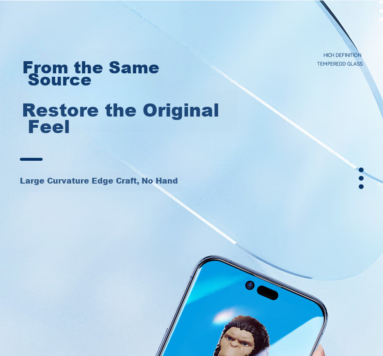 Lanxingxiansheng Transparent Tempered Glass Screen Protector for IPhone 18 Pro, Full Coverage High Definition Borderless Protective Film 9