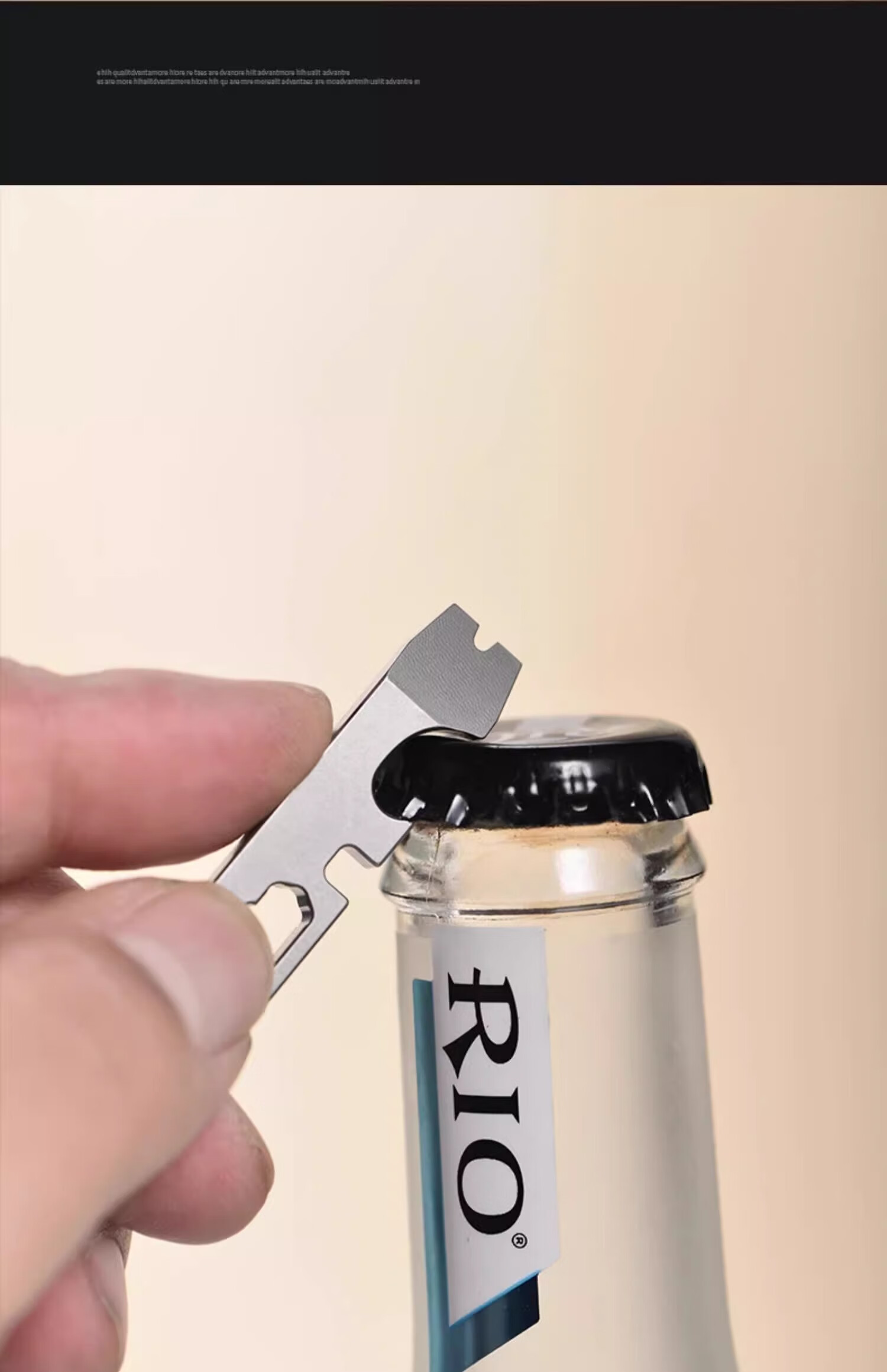 Laiben Titanium Alloy Keychain, Men's Pendant, Multifunctional Portable Bottle Opener, Package Opener, Small Tool for Opening Boxes 24