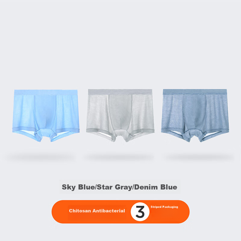 Hzasz Children's Underwear, Modal Youth Boxer Briefs, Big Boys Summer Ice Silk Mesh Breathable Shorts, Chubby Kids' Trunks
