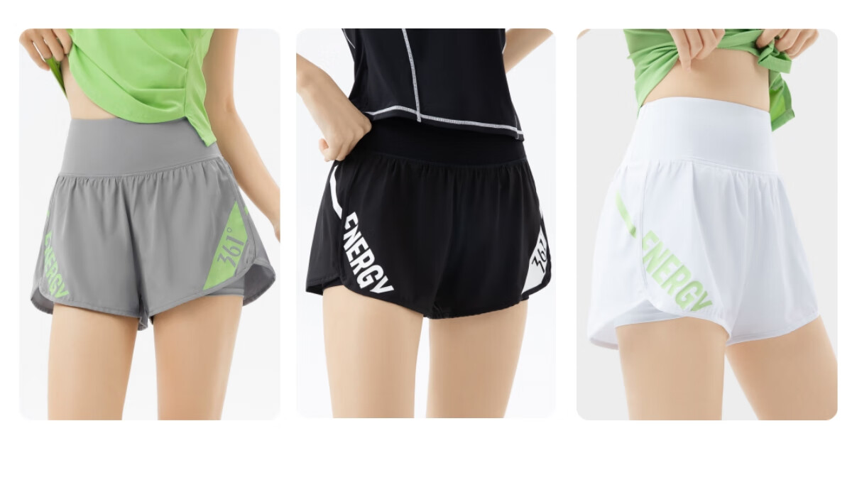 361° Women's Sports Fitness Yoga Shorts, Summer Lightweight, Faux Two-Piece Design, Breathable Outdoor Cycling Running Shorts 33