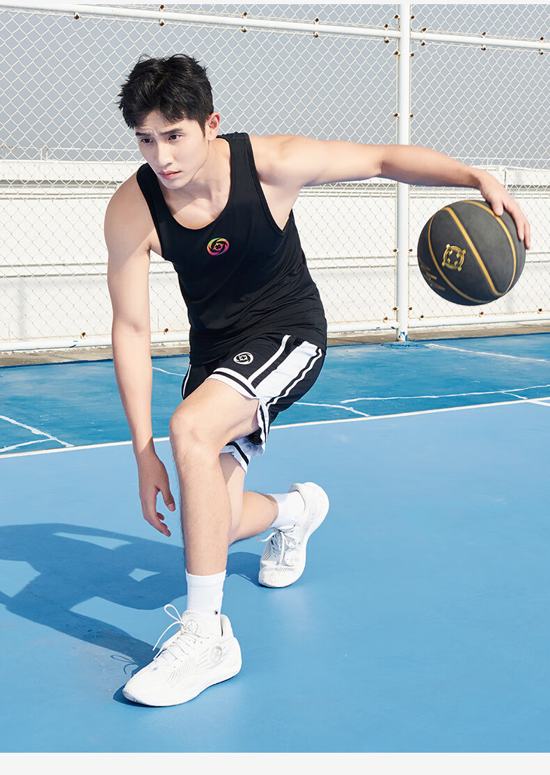 RIGORER Men's Shorts, 2024 Spring Style, Basketball Running Training Shorts, Casual Breathable Sports Pants, Pure White 12