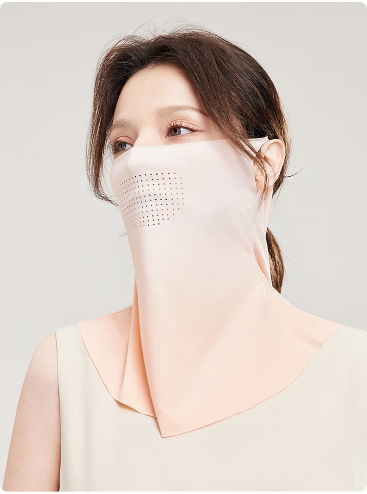JIUMU Ice Silk Sun Protection Face Mask for Women Summer UV Protection Sunshade Veil Neck Guard Breathable Full Face Mask for Driving 11