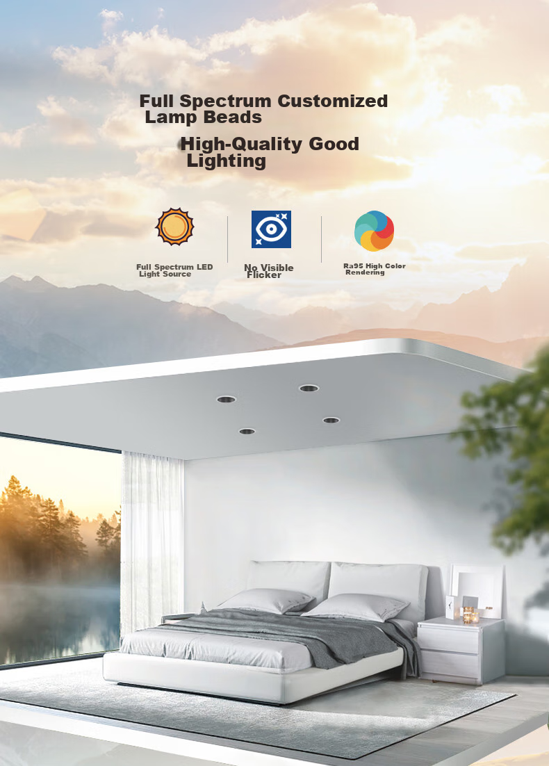 Panasonic Macro Spotlight Full Spectrum LED Recessed Wall Washer, Small Hill-Shaped Light for Living Room And Hallway, Aluminum Anti-Glare Black Cup, 5W Warm White 2