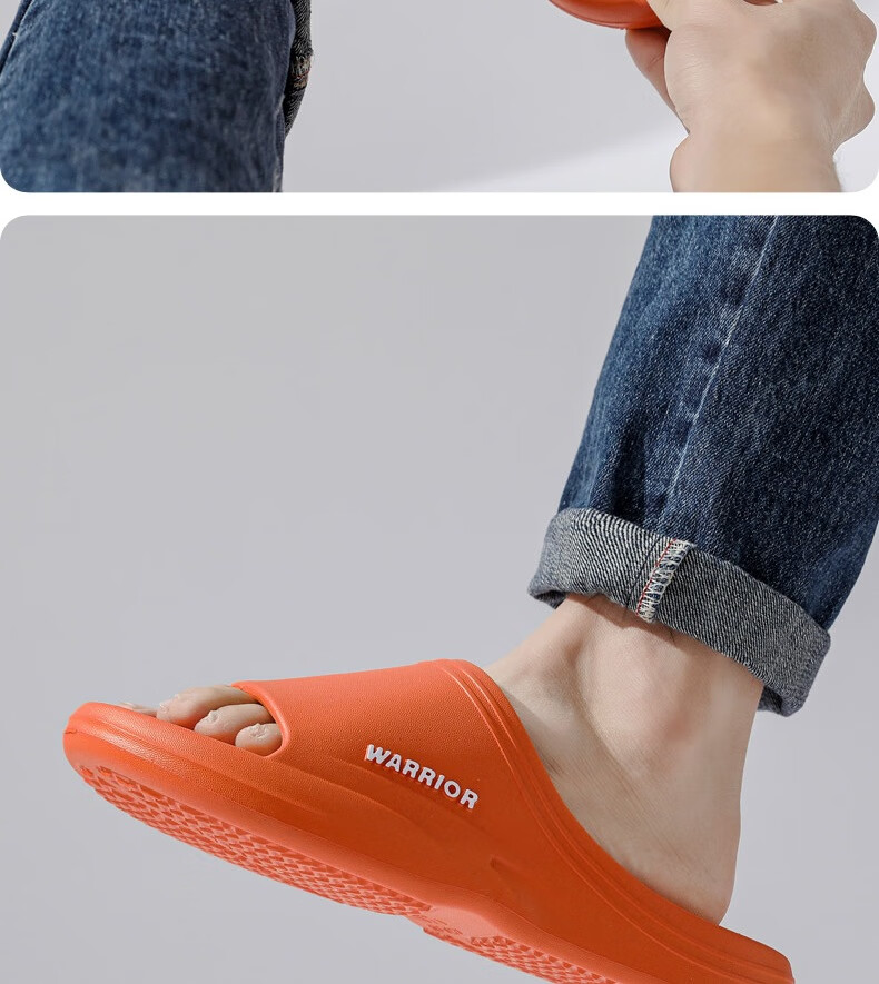Huili Men's Slippers, Sports Bathroom Indoor And Outdoor Wear, Non-Slip Thick-Soled Sandals, HL0273 Orange Color, Size 44-45 21