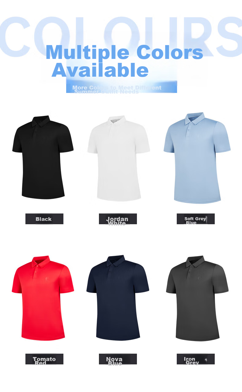 QIAODAN POLO Shirt, Men's T-Shirt, Comfortable Business Casual, Summer Quick-Dry Short Sleeve, Men's Sports Top 5