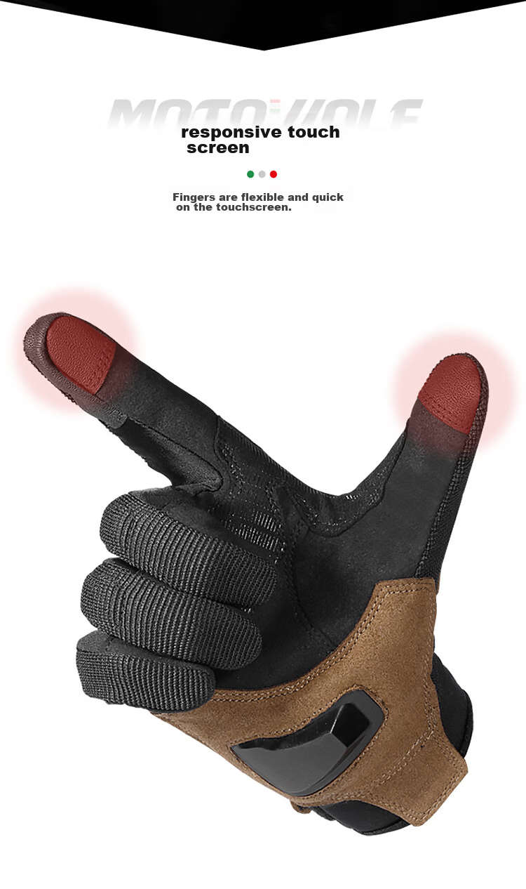 MOTOWOLF Motorcycle Summer Riding Gloves Unisex Windproof Anti-Fall Off-Road Breathable Biker Gloves 7