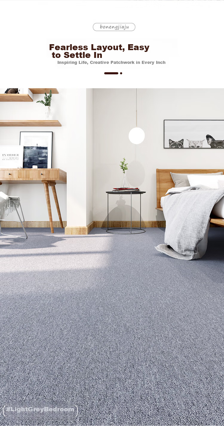 Boneng Commercial Office Carpet, Hotel Conference Room High-End Specialized Square Tile Carpet, Large Area, 8 Pieces Per Set 9