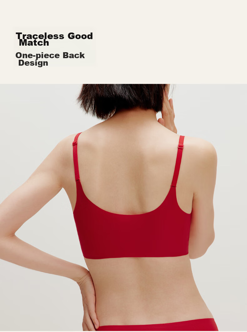 NEIWAI Red Box | Hug Cup Soft Support Bra And Panties Set, Wireless Underwear for Women, Zodiac Year New Year Gift Box 8