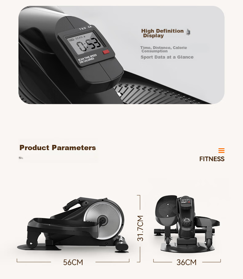 HOT KNEE Elliptical Machine for Home Use, Mini Stepper, Elliptical Trainer, Weight Loss Fitness Equipment, Foot Pedal Machine, Quiet Operation with Adjustable Resistance 22