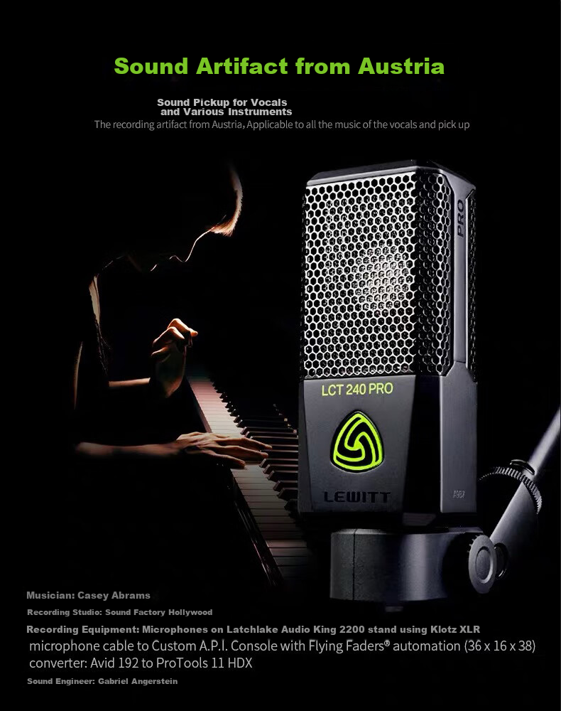 LEWITT LCT 240PRO Professional 48V Condenser Microphone Sound Card Kit for Mobile Phones, Computers, Live Streaming, Karaoke, Host Recording, Complete Set of Microphone Equipment 7