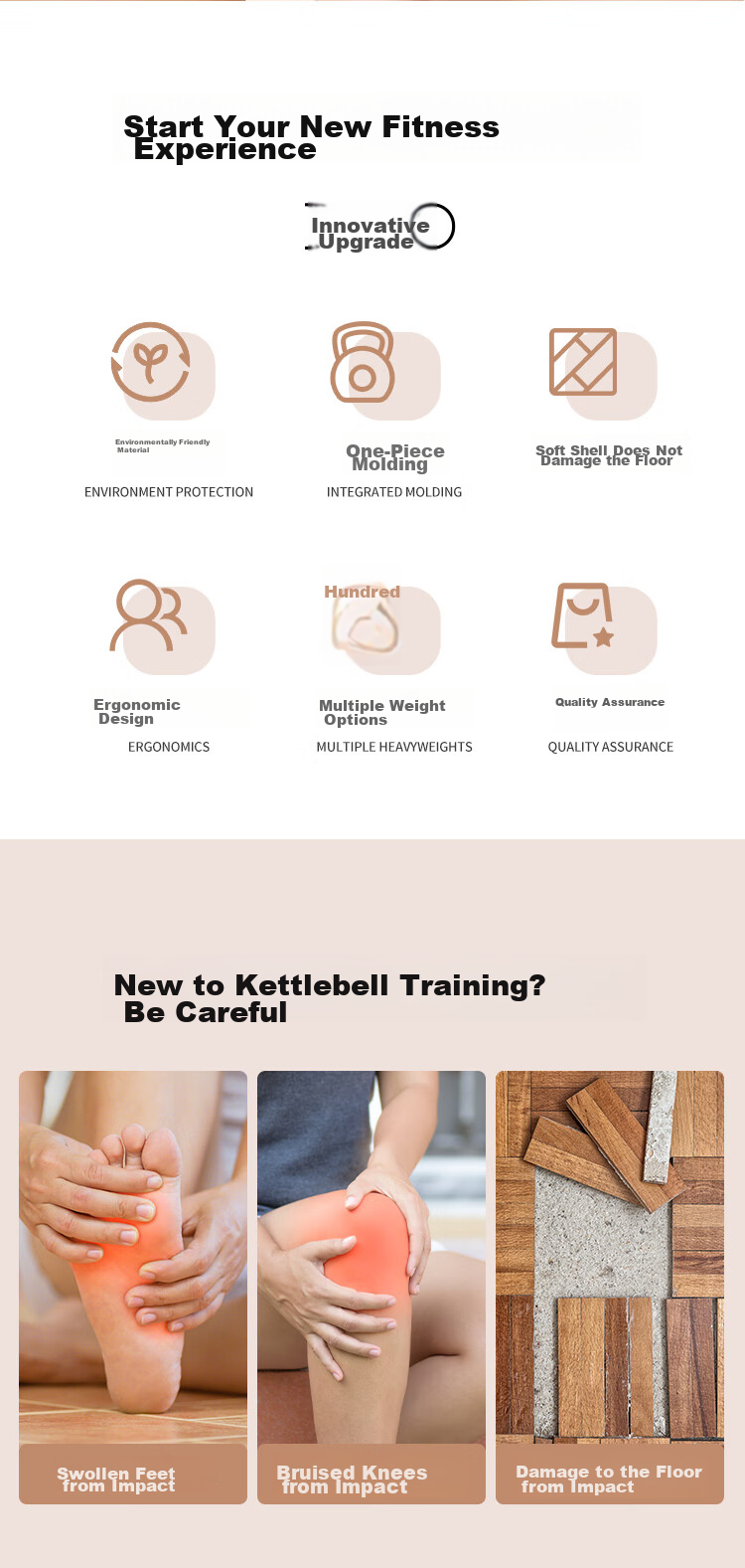 Chengyue Soft Kettlebell for Men And Women, Fitness Swinging Dumbbell Exercise Equipment Training 6KG Lilac Purple CY-553 2