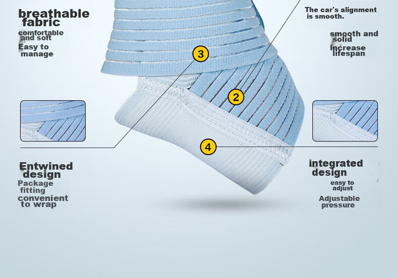 3M Sports Ankle Brace, Breathable, for Ankle Sprain Protection, Training, Joint Sprain Support, Single Piece 6