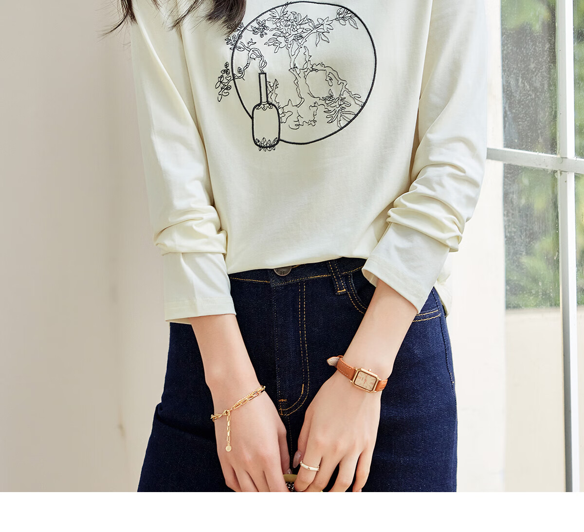 Taxiang Women's Short-Sleeve T-Shirt with Contrasting Color Letter Print, Simple Versatile Base Layer Top T143T1386 18