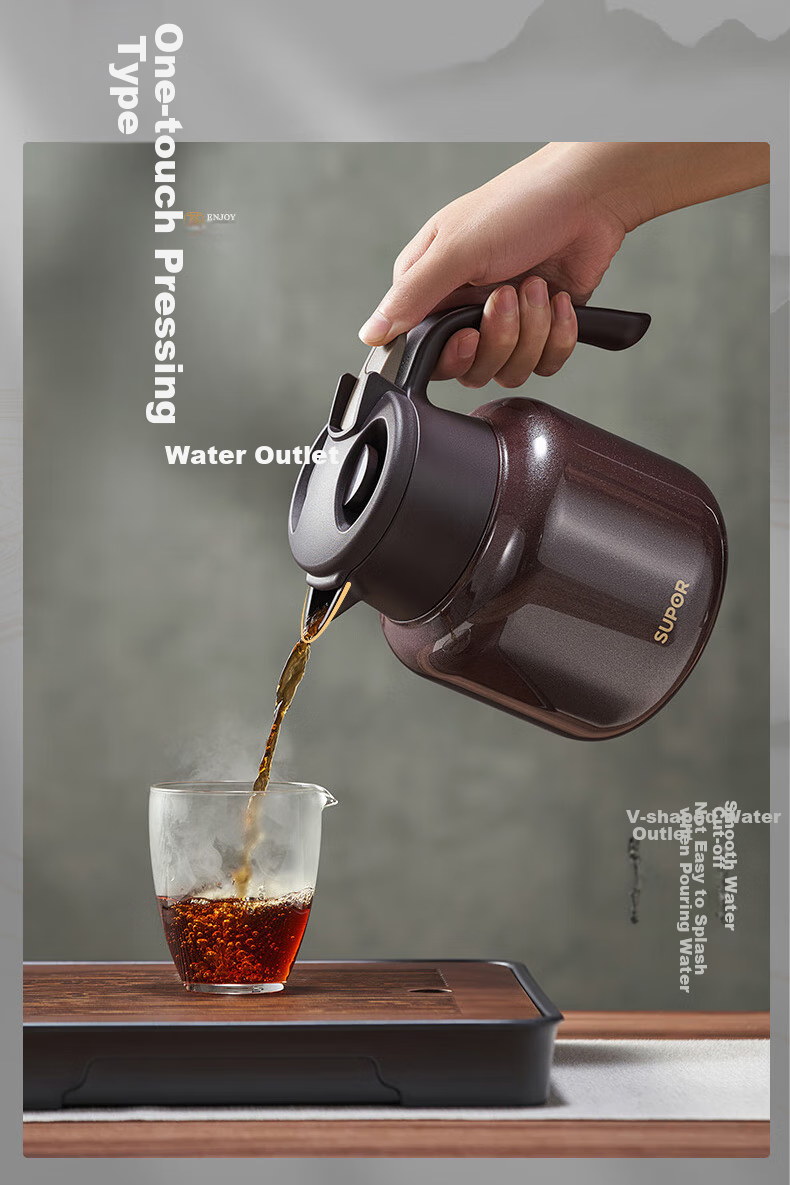 SUPOR Thermal Tea Pot, Home Use Tea Infuser, Large Capacity Water Kettle, 316L Stainless Steel Hot Water Pot, Father's Day Gift 10