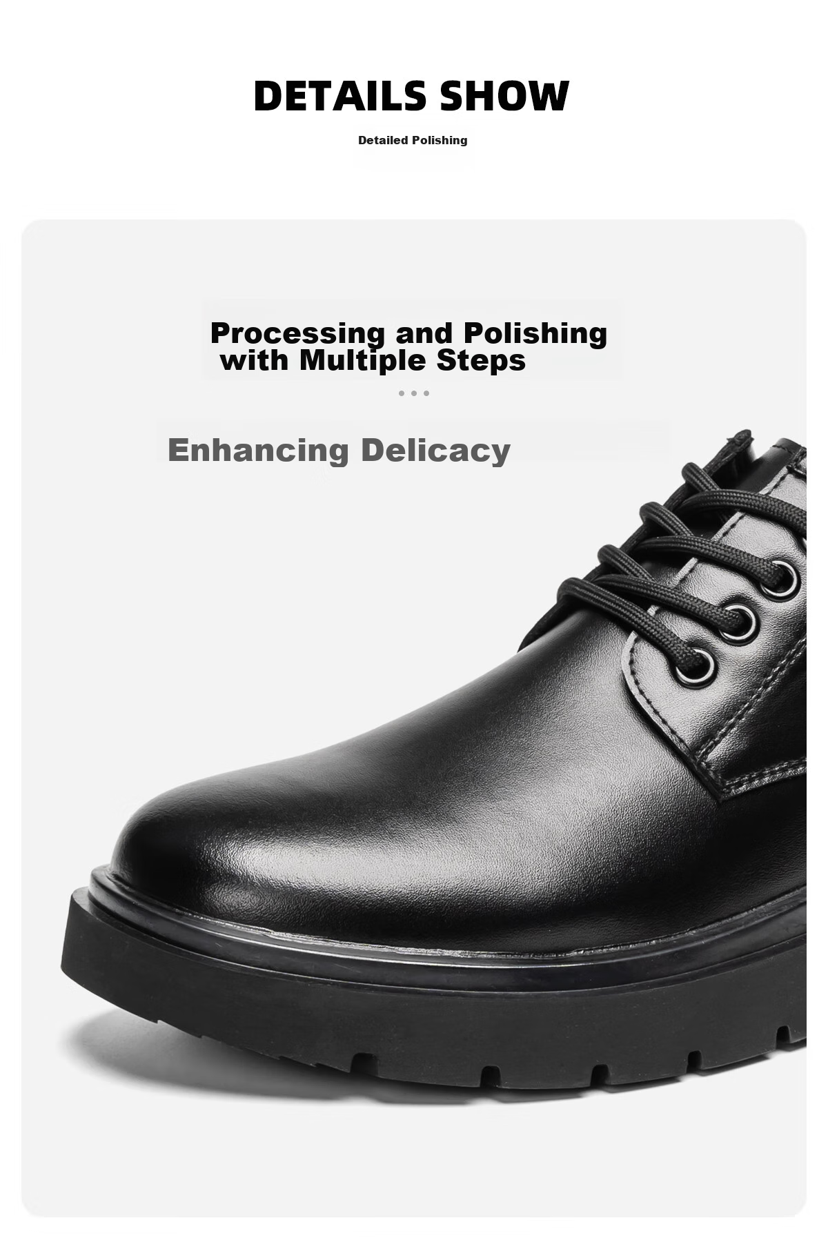 Huili Leather Shoes for Men, Business British Style Derby Shoes, Formal Black Casual Shoes, Lace-Up Soft-Soled Groom Versatile Men's Shoes 6