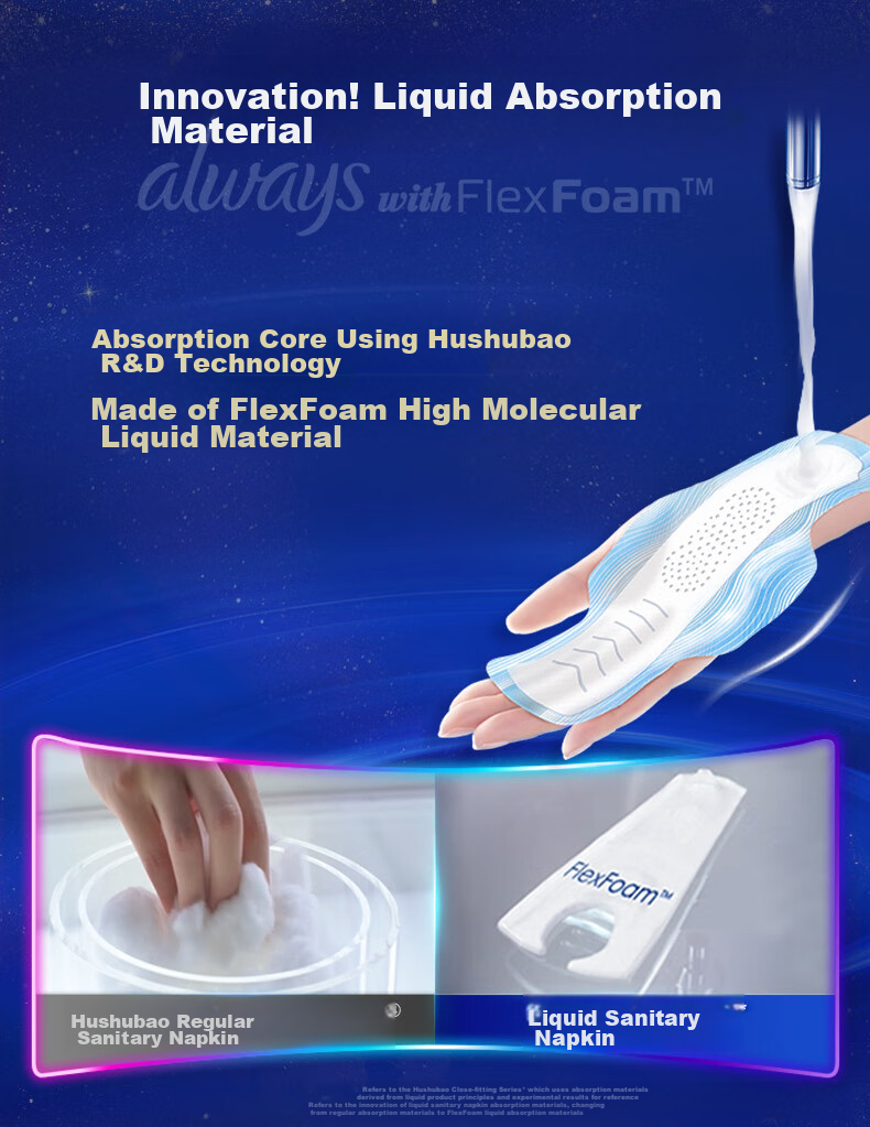 Hushubao Liquid Sanitary Napkins, Daily Use, 270mm, 16 Pieces, Menstrual Pads, Comfortable Protection, Sold by JD, Thin And Comfortable 3