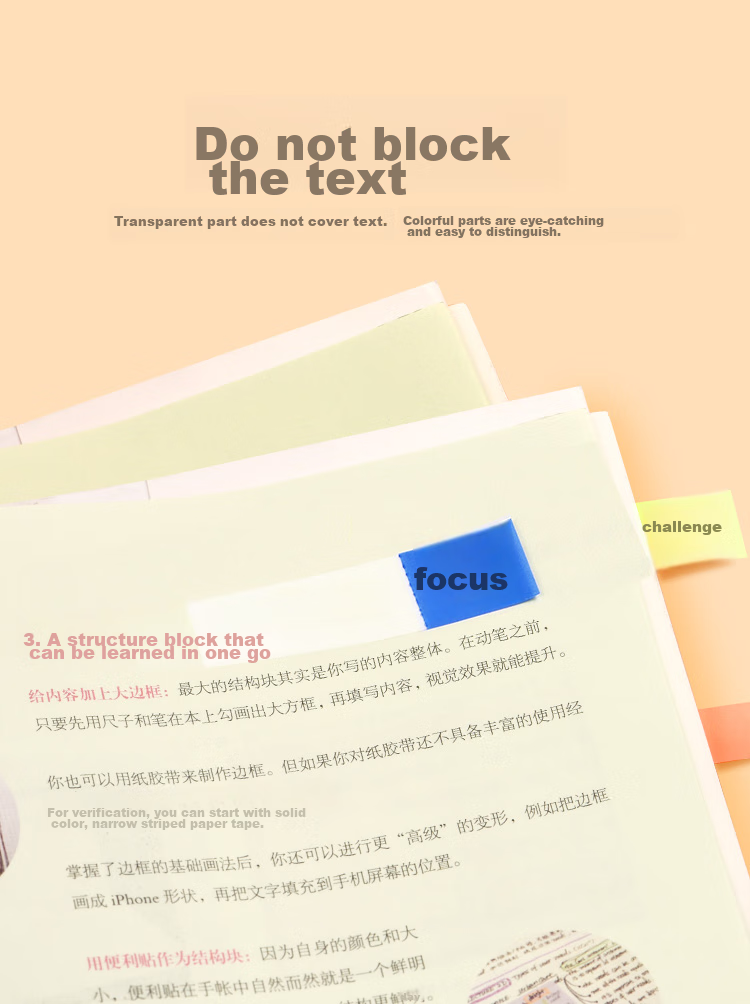 3M [Lowest Price Online] Sticky Notes / Memo Pads / Memo Paper / Transparent Index Labels Office Supplies School Stationery 683-5CF (5 Colors) 8