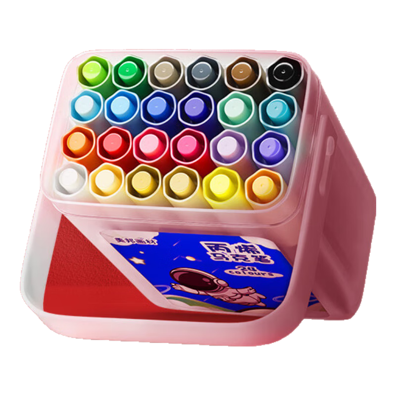 BGI-WAPM Acrylic Markers Waterproof Drawing Shoes Hand-Drawn DIY Graffiti Pen Set Paint Brushes for Clothes T-Shirt Stone Wood Glass Coloring Paint Water-Based Watercolor Pens 24 Colors Classic Colors Art Educatio