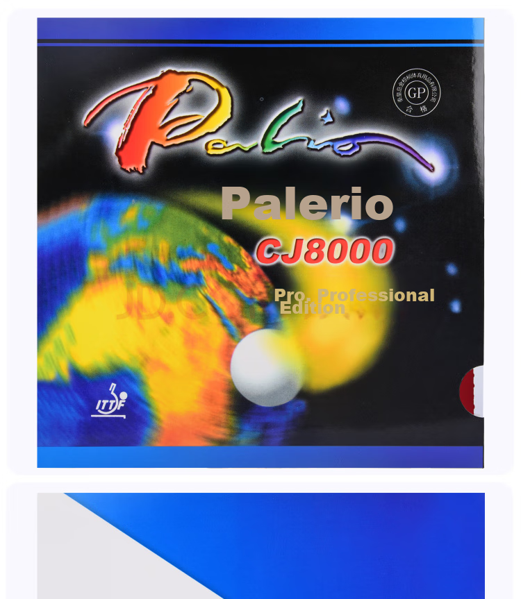 Palio Table Tennis Rubber, Table Tennis Racket Reverse Rubber Inner Energy Set, Blue Sponge CJ8000 Professional Version, Black, 45-47 Degrees 2