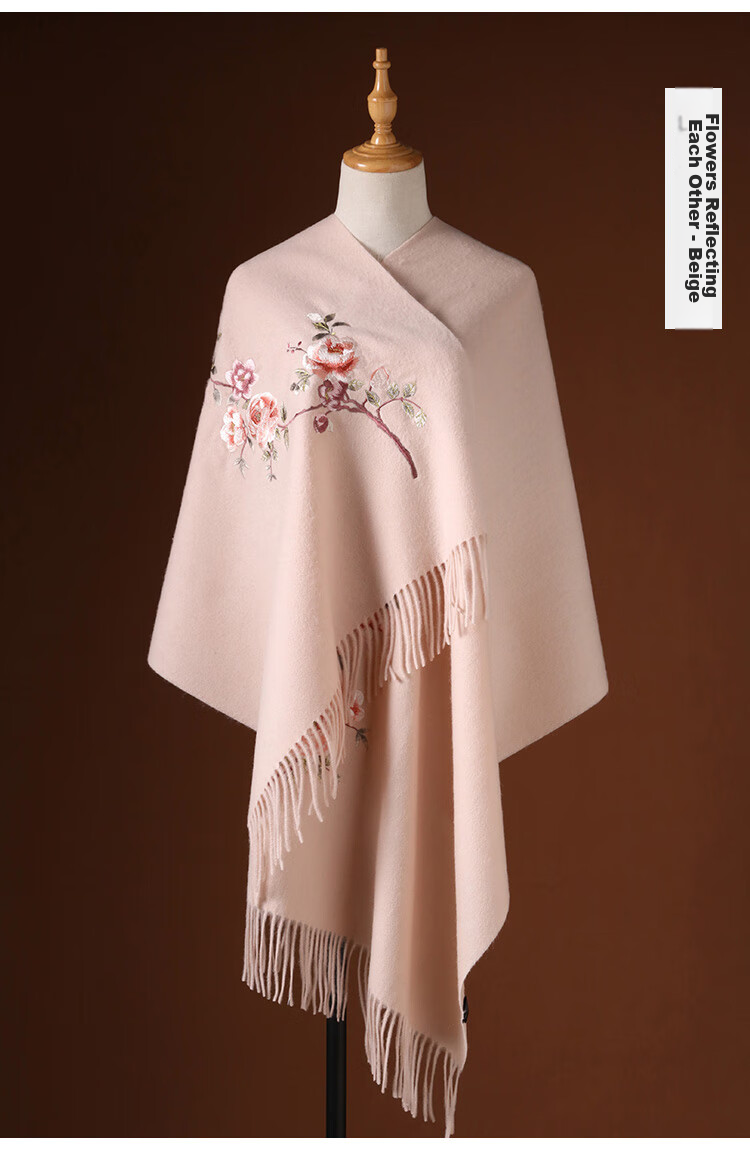 Hangsifu Pure Wool Scarf, Large Size Wrap Shawl, Practical Birthday Gift for Elders And Mothers, Mid-Autumn Festival Gift Box Set 25