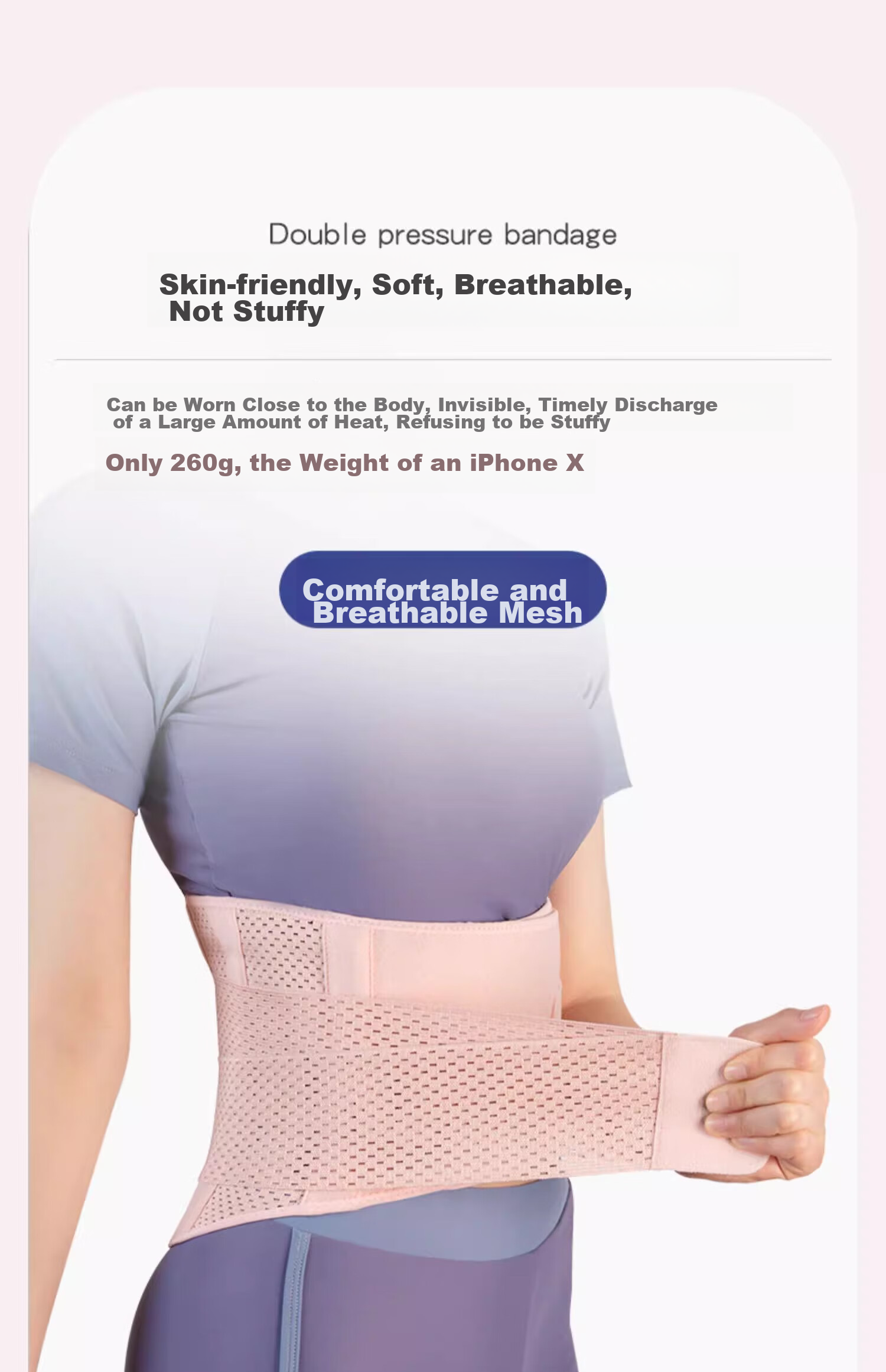 Keep Waist Support Belt for Herniated Disc, Lumbar Support, Post-Surgery Rehabilitation, Lumbar Muscle Strain, Prolonged Sitting, Training Brace, Pink, M 12