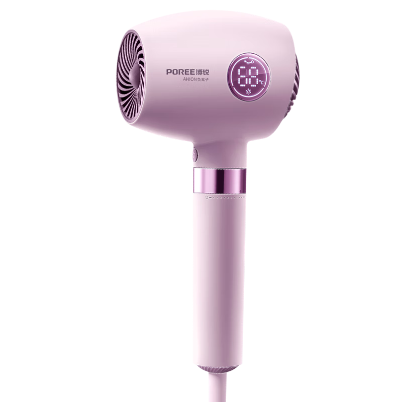 FLYCO Bo Rui Hair Dryer, Home Use, Negative Ion, High Power, Gentle on Hair, Portable, Quick-Drying, Hair Protection, Smart LED Display, Gift for Women, PH1638