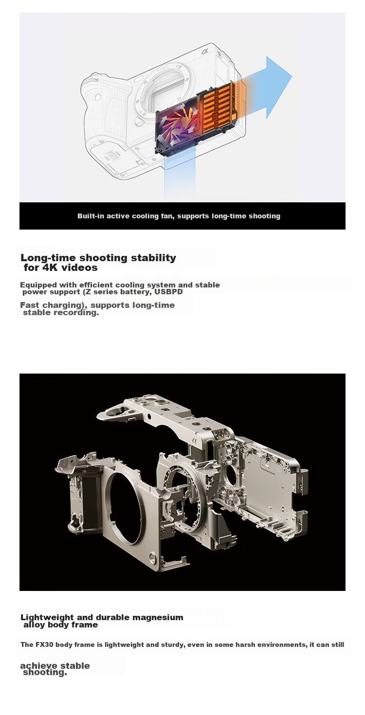 SONY ILME-FX30 Professional Cinema Camera, Handheld Grip Kit 13