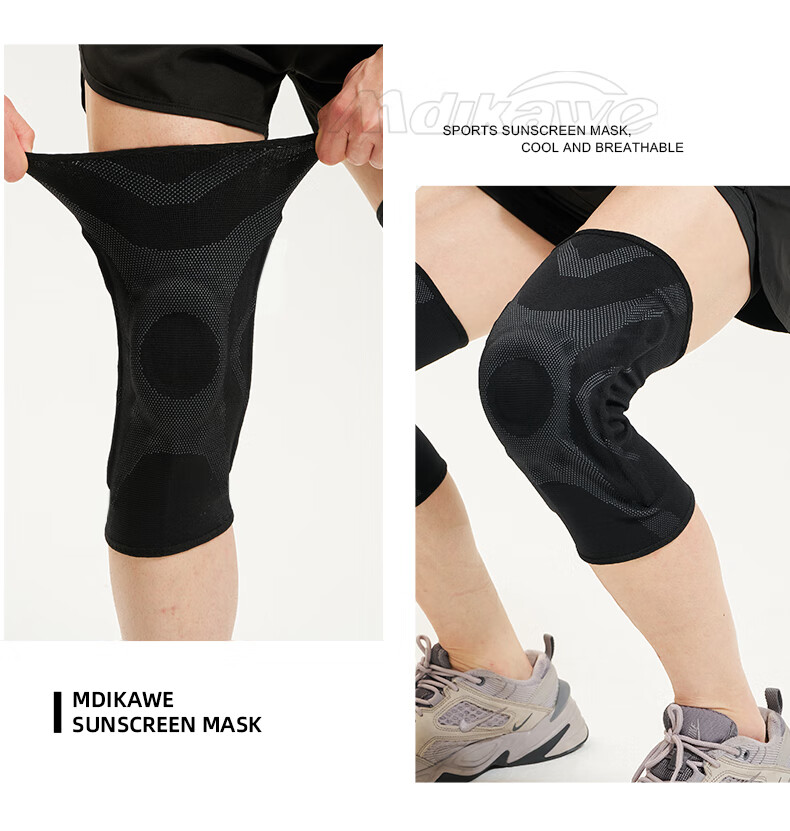 Mdikawe Knee Brace for Spring And Summer Sports, Meniscus, Basketball, Running, Patella-Specific for Men And Women, Badminton, Soccer, Hiking Protective Gear Size M 11