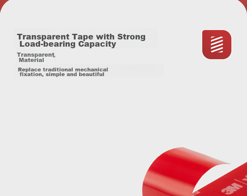 3M Double-Sided Tape, Strong Adhesive, Traceless, Heat-Resistant, 4910 Model, Suitable for Office, Home Decoration, Daily Use, Car Use, Transparent Strong Version, 15mm* 3M Single Roll 4