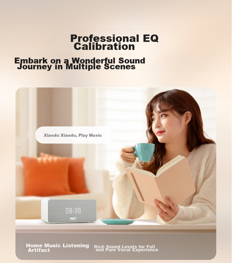 Xiaodu Sound Lingdong Version, Milk Chocolate Cocoa [Super Power Xiaodu] Smart Speaker, Professional Acoustic Design, Bluetooth Computer Desktop Speaker, Smart Alarm Clock, Gift for Gifting 5