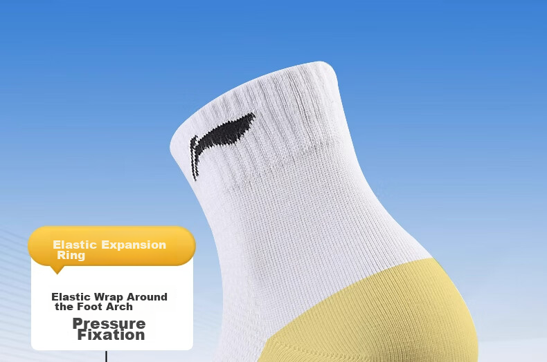 Li-Ning Socks, Men's Basketball Socks, Sports Socks, Women's Running Socks, Cotton, Spring And Summer, Sweat-Absorbing, Quick-Drying, Odor-Resistant, Outdoor Hiking, White 21