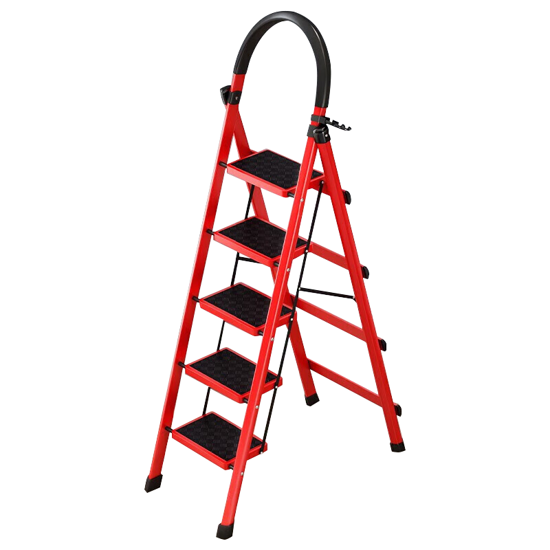 Jiuqiangu Folding Ladder, Household A-Frame Ladder, Indoor Telescopic Ladder, Thickened Safety Engineering Ladder, Climbing Ladder, Five-Step Ladder 9103