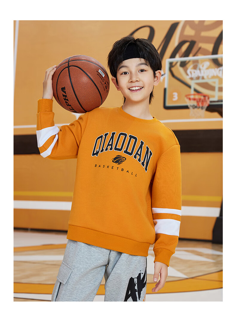 Jordan Boys' Crew Neck Sweatshirt Kids Pullover Long Sleeve Shirt Big Kids Long T-Shirt Black 130CM 8