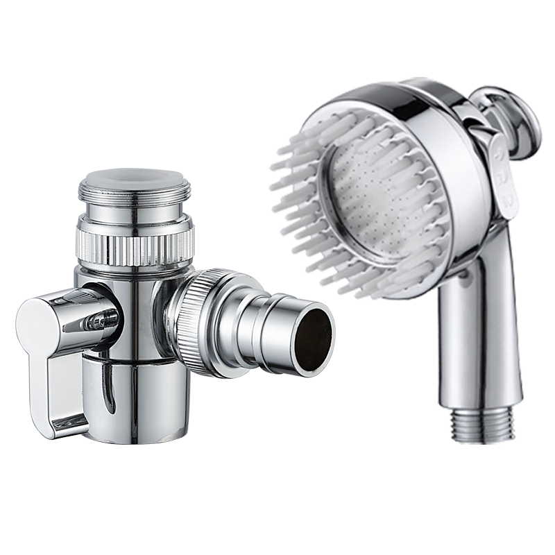 KEGOO Sink Faucet Extender, Basin Hair Washing Device, Aerator, Three-Way Adapter, Copper Water Distributor K6054