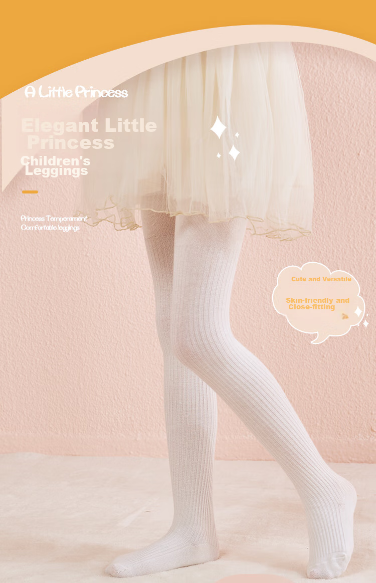 LangSha Children's Leggings, Girls' Thin Spring And Autumn Socks, Big Kids' Pantyhose, Versatile Dance Socks for Girls 1