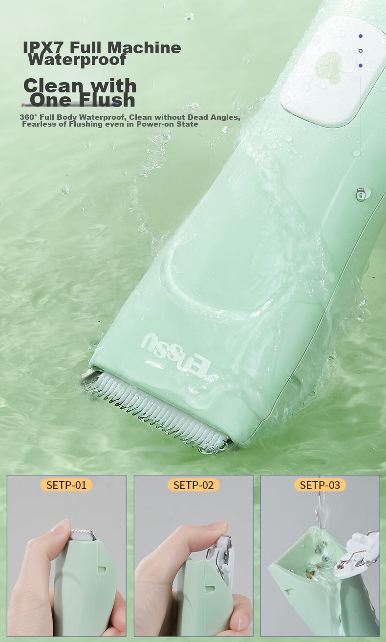 Enssu Baby Hair Clipper, Digital Display Low Noise Quiet Waterproof Children's Hair Trimmer Electric Shaver ES930A 5