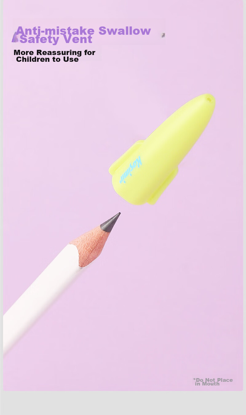 Kasimir Pencil Cap, Transparent Protective Cover, Elementary School Students, Kindergarten Beginners, Children's Pencil Cap, Hole Pen, Thick And Thin Barrel, Large Triangle Pencil Cap 9