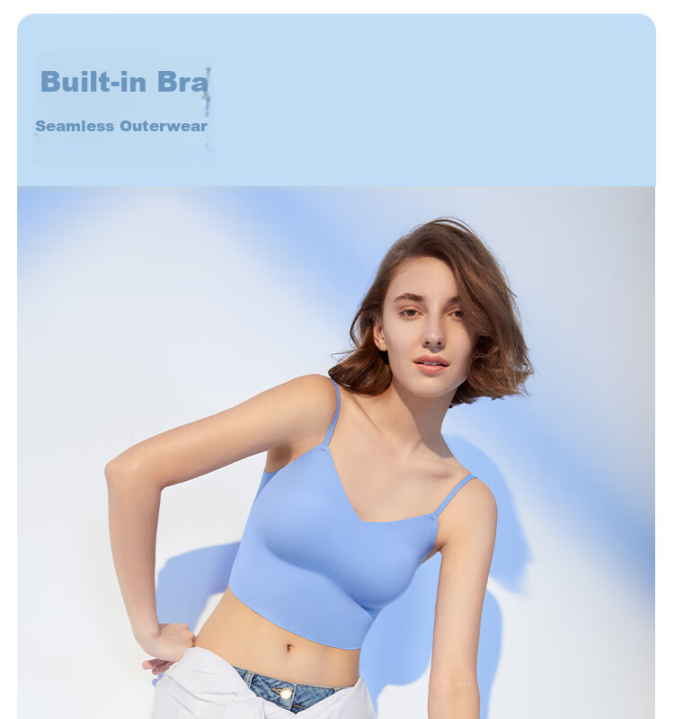 Beneunder Bra-In Camisole with Chest Pad for Women, Versatile Base Layer, Wearable as Outerwear, Beautiful Back Design, Cooling Feel, All-Season Versatile 28