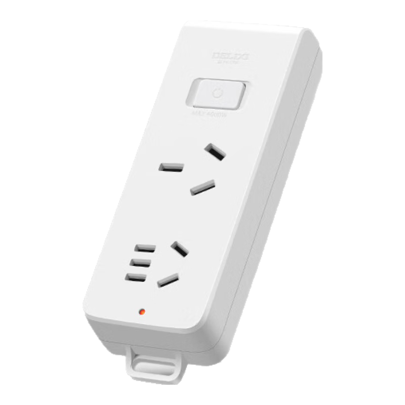 DELIXI 16A High-Power Air Conditioner Socket/power Strip/extension Cord, 2-Outlet Master Switch, Wireless, without Cord