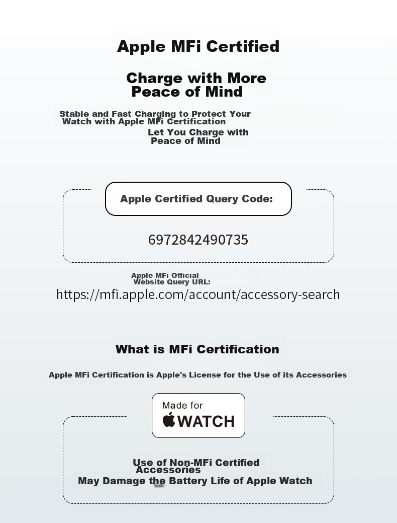 GDGO [Apple MFW Certified] Apple Watch Charger S12/11/10/9/Ultra3 Fast Charging Braided Cable Compatible with Apple Watch Wireless Charging, Includes Base Statio 6