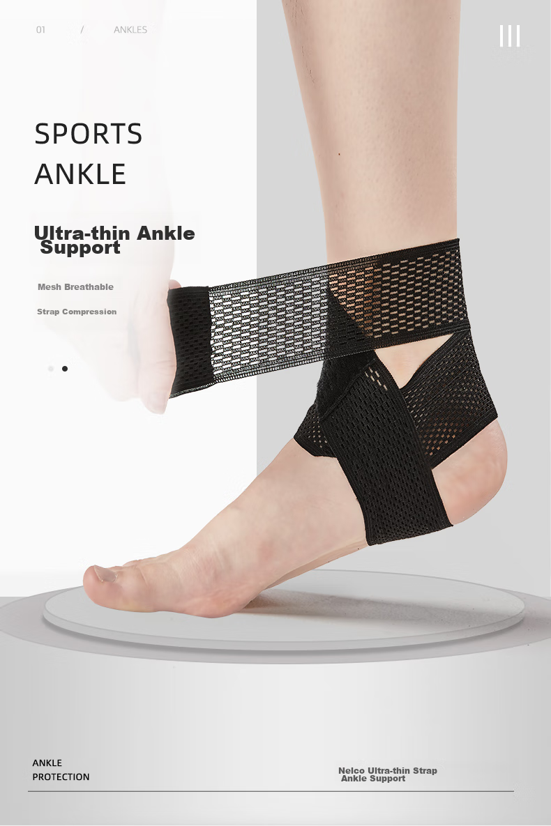 NAILEKESI N Sports Ankle Brace, Anti-Sprain Thin Bandage, Fixation Ankle Support, Ultra-Thin Strap, Professional Protective Gear, M Size, One Pair 1