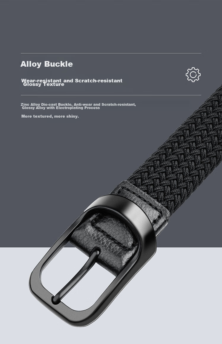 HALFEEL No-Hole, No-Drill Woven Belt for Men And Women, Elastic Canvas Belt with Elastic Band, Student Military Training Belt, Father's Day Gift 4