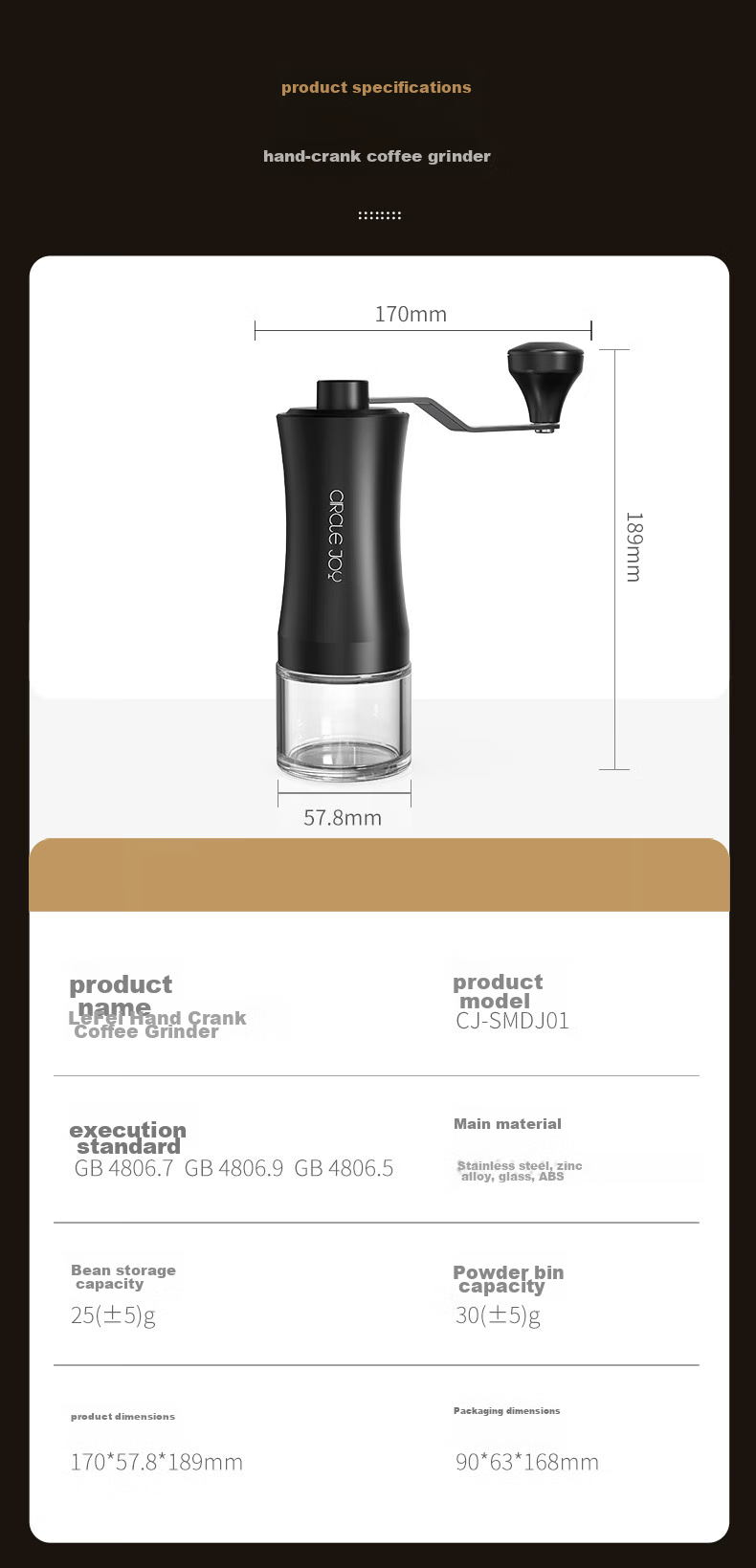 Circle Joy Pour Over Coffee Pot Gift Set Manual Coffee Grinder Hand Crank Coffee Bean Grinder Brewing Kit 13