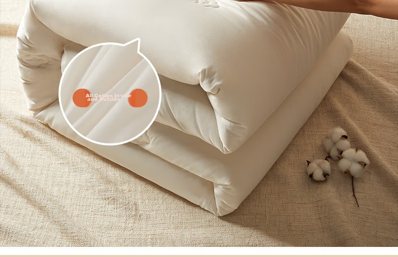BEYOND Home Textiles, Maternal And Infant Class A Antibacterial, 100% Xinjiang Cotton Quilt, Thickened Winter Comforter, Duvet Insert, Approximately 6.3 Jin (3.15 Kg), 150*210cm 10