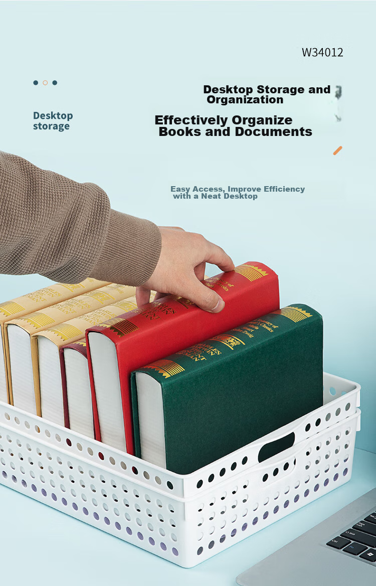 GuangBo A4 Morandi File Basket, Document Organizer, Storage Box, Financial Voucher Holder, Invoice Holder, Receipt Holder, W34012 4