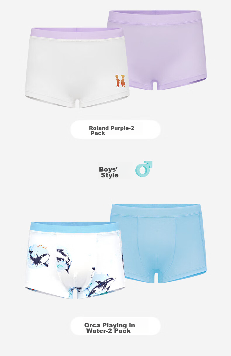 Ibaby Children's Underwear, Boys And Girls Boxer Briefs, Baby Infant Underpants, 2-Pack, Guobao Panda, Size 120 13