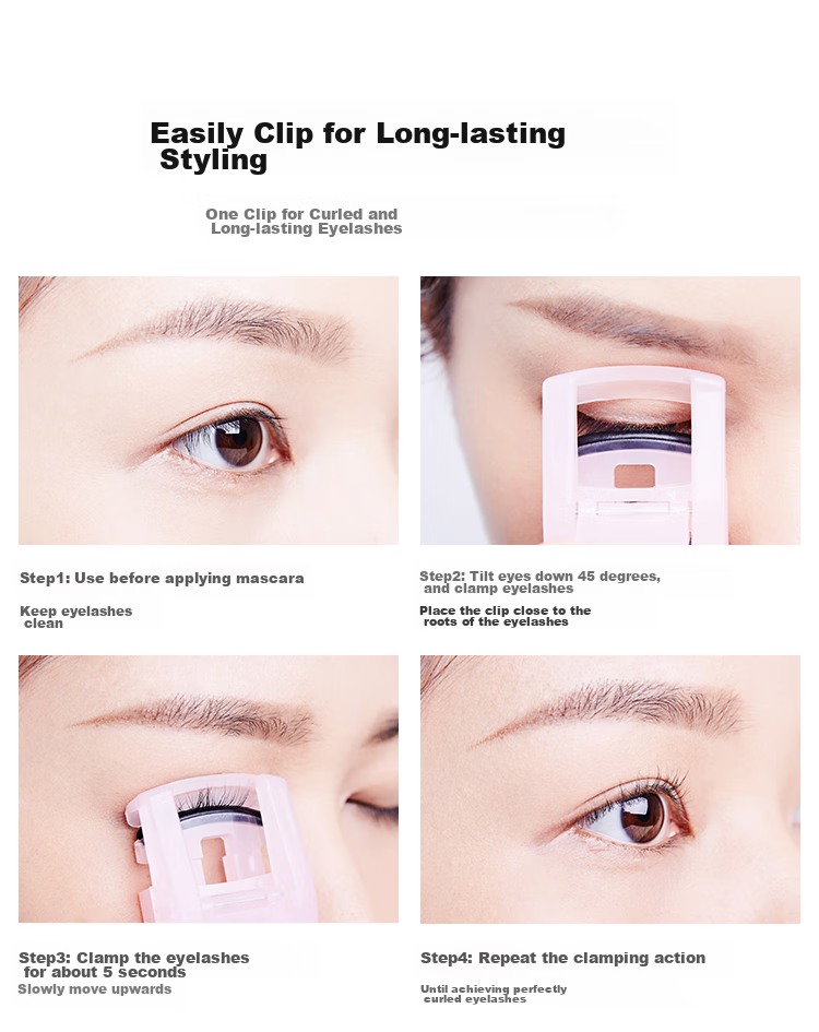 Meifuyu Portable Mini Eyelash Curler, Wide-Angle Long-Lasting Shaping Tool for Local Sunflower Lashes MF8781 15