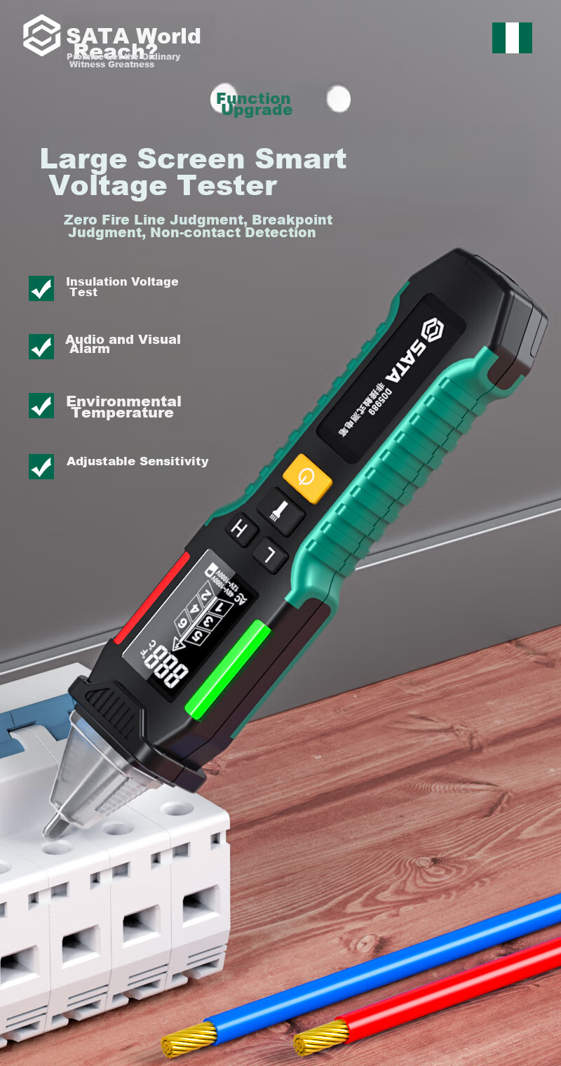 Shida SATA Voltage Tester, Smart Sensing Digital Display Voltage Tester, Live Wire And Neutral Line Continuity Tester, Multi-Function Voltage Pen D05989 2