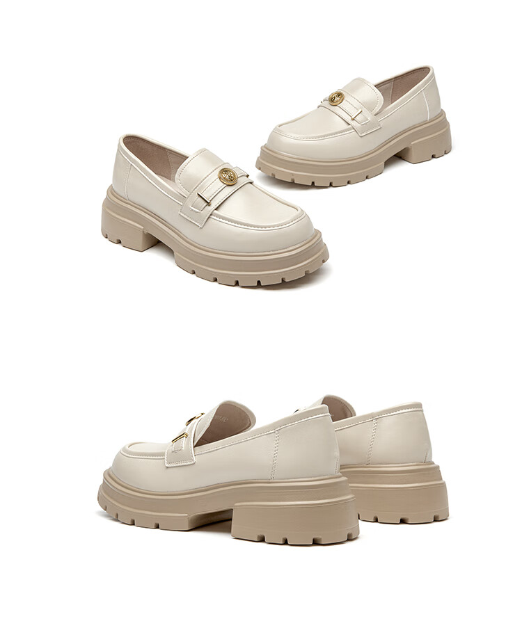Dusto Women's Loafers, Spring 2026 New Fashion Casual Elegant Chunky Mid-Heel Slip-On Round Toe Shoes for Wome 12