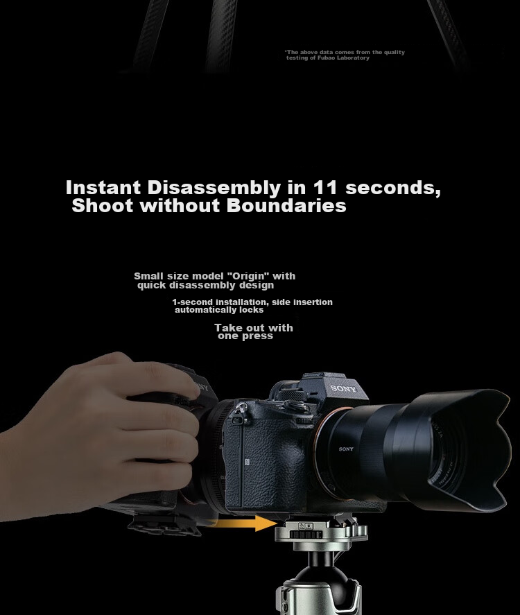 Fotopro Origin (20th Anniversary Edition), Lightweight Travel Photography Pure Carbon Fiber Irregular Design Panoramic Ball Head, Digital Camera Mirrorless Photography Tripod 9